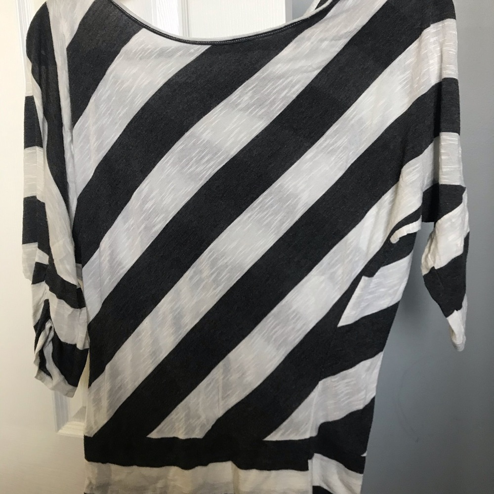 Gray/White Striped Shirt